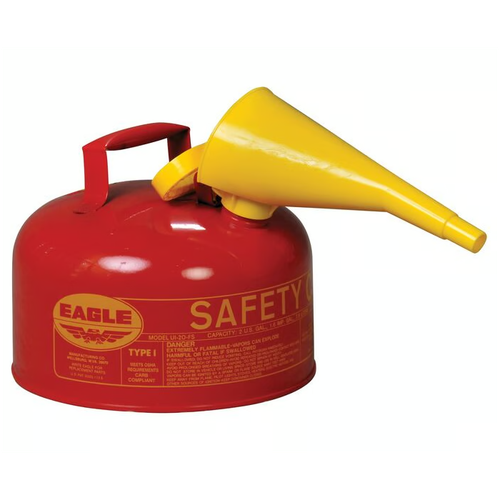 Eagle Type I Safety Red Gas Can with Funnel