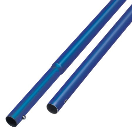 Kraft 6' Blue Anodized Aluminum Swaged Button Handle - 1-3/8" Diameter