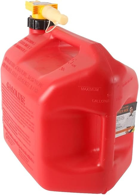 No-Spill 5-Gallon Red Poly Gas Can