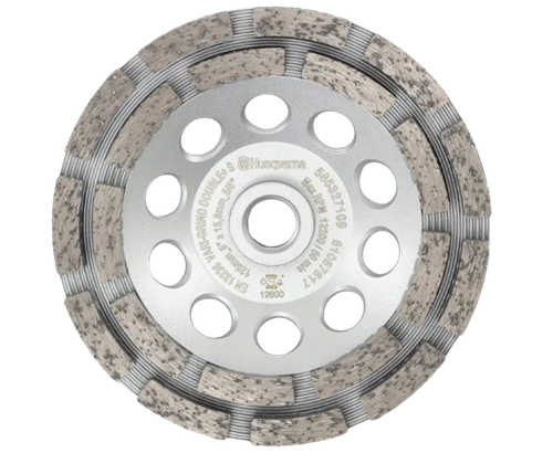 Husqvarna 5" Elite Grind Double Row Diamond Cup Wheel with 5/8"-11 Arbor