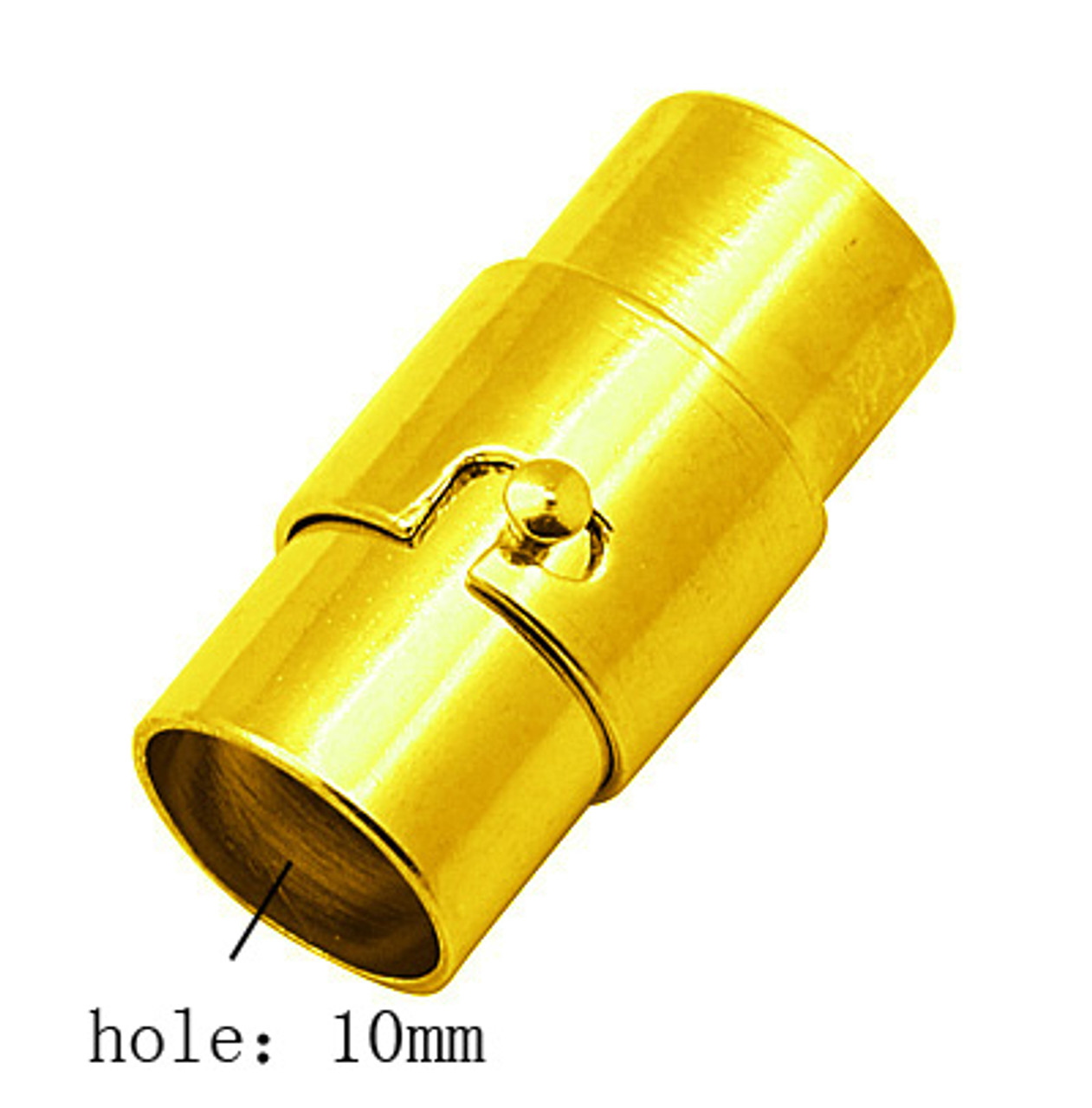Locking Magnetic Clasp Gold 19mm x 12mm Inner Diameter 10mm 2pk