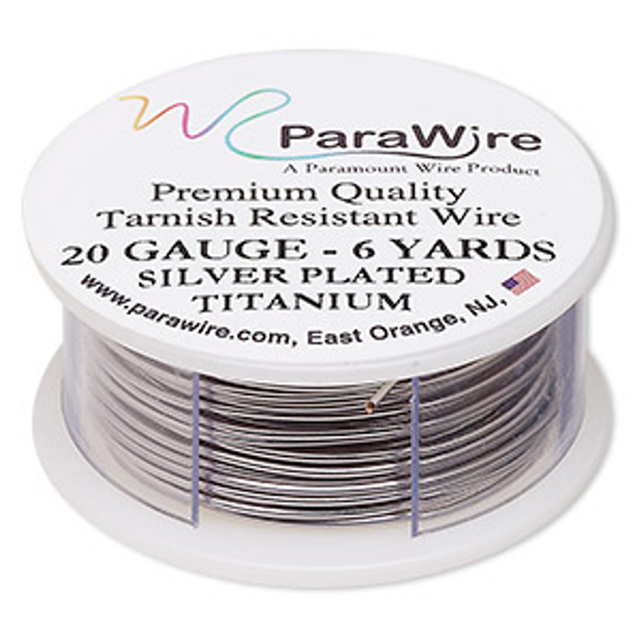 Wire, ParaWire™, titanium-finished copper, round, 26 gauge. Sold