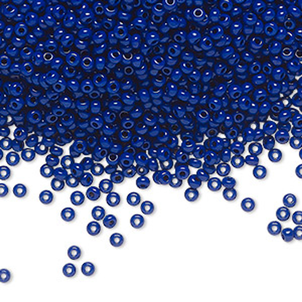 Preciosa Two Hole 8mm Candy Beads Opaque Blue (15 beads) Czech