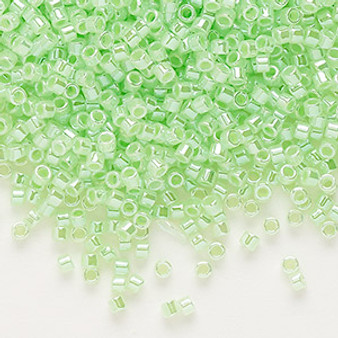 DB0237 - 11/0 - Miyuki Delica - Colour Lined Limeade - 50gms - Cylinder Seed Beads