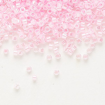 DB0244 - 11/0 - Miyuki Delica - Colour Lined Crystal Light Pink - 50gms - Cylinder Seed Beads