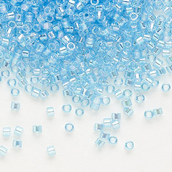 DB0176 - 11/0 - Miyuki Delica - Transparent Light Sapphire AB - 50gms - Cylinder Seed Beads