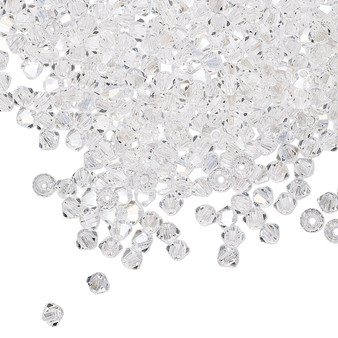 3mm - Preciosa Czech - Crystal Argent Flare - 144 pk - Faceted Bicone Crystal