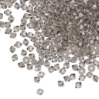 3mm - Preciosa Czech - Black Diamond - 144 pk - Faceted Bicone Crystal
