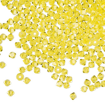 3mm - Preciosa Czech - Citrine - 144 pk - Faceted Bicone Crystal