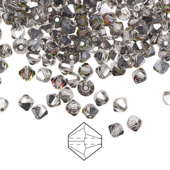 4mm - Preciosa Czech - Crystal Vitrail Medium - 144pk - Faceted Bicone Crystal