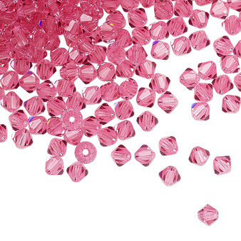 4mm - Preciosa Czech - Rose - 144pk - Faceted Bicone Crystal