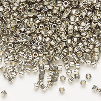 DB1851 - 11/0 - Miyuki Delica - Duracoat Galv Lt Smoky Pewter - 7.5gms - Cylinder Seed Beads