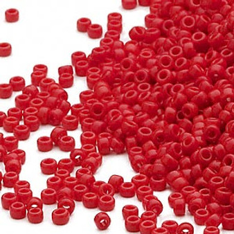 15-408 - 15/0 - Miyuki - Opaque Red - 35gms - Glass Round Seed Beads