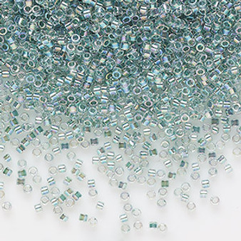 DB0084 - 11/0 - Miyuki Delica - Translucent Sea Foam-lined Rainbow Crystal Clear - 50gms - Cylinder Seed Beads