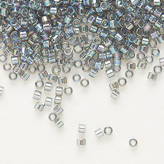 DB0179 - 11/0 - Miyuki Delica - Transparent Rainbow Silver Grey - 50gms - Cylinder Seed Beads