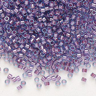 DB0922 - 11/0 - Miyuki Delica - Transparent Colour-Lined Periwinkle Blue - 50gms - Cylinder Seed Beads