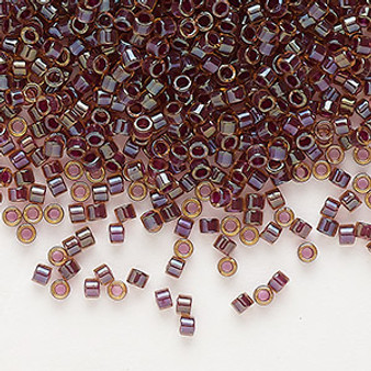DB0061 - 11/0 - Miyuki Delica - Transparent Purple-lined Luster Light Topaz - 50gms - Cylinder Seed Beads