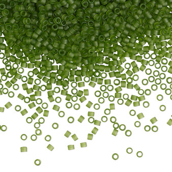 DB1267 - 11/0 - Miyuki Delica - Transparent Matte Olive Green - 50gms - Cylinder Seed Beads