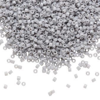 DB1139 - 11/0 - Miyuki Delica - Opaque Ghost Grey - 7.5gms - Cylinder Seed Beads