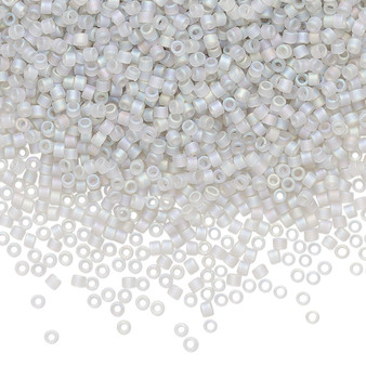 DB1286 - 11/0 - Miyuki Delica - Transparent Matte Rainbow Mist Grey - 50gms - Cylinder Seed Beads