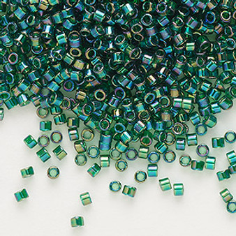 DB0175 - 11/0 - Miyuki Delica - Transparent Rainbow Lime  - 50gms - Cylinder Seed Beads