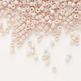DB1495 - 11/0 - Miyuki Delica - Opaque White Glazed Mauve - 7.5gms - Cylinder Seed Beads
