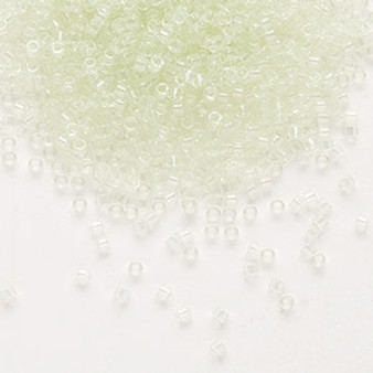 DB1404 - 11/0 - Miyuki Delica - Transparent Crystal Glazed White Ice - 7.5gms - Cylinder Seed Beads