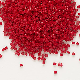 DB0791 - 11/0 - Miyuki Delica - Opaque Matte Candy Apple Red - 50gms - Cylinder Seed Beads