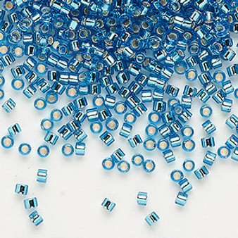 DB0149 - 11/0 - Miyuki Delica - Transparent Silver Lined Turquoise Blue - 50gms - Cylinder Seed Beads