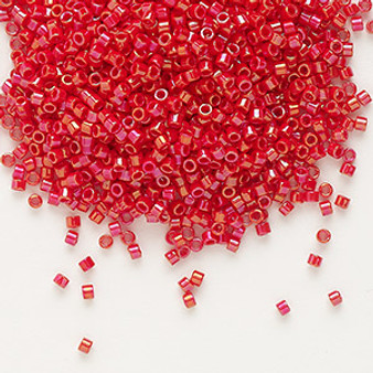 DB0214 - 11/0 - Miyuki Delica - Opaque Rainbow Red - 50gms - Cylinder Seed Beads
