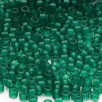 DB0776 - 11/0 - Miyuki Delica - Transparent Matte Pine Green - 50gms - Cylinder Seed Beads