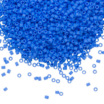 DB1588 - 11/0 - Miyuki Delica - Opaque Matte Cyan Blue - 7.5gms - Cylinder Seed Beads