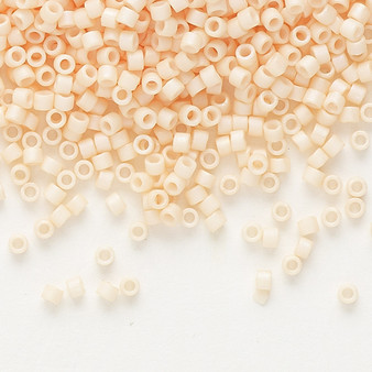 DB1522 - 11/0 - Miyuki Delica - Opaque Matte White Glazed Rainbow Salmon - 7.5gms - Cylinder Seed Beads