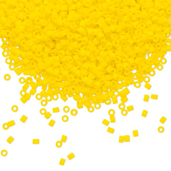 DB1582 - 11/0 - Miyuki Delica - Opaque Matte Canary - 50gms - Cylinder Seed Beads