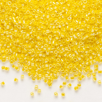 DB1562 - 11/0 - Miyuki Delica - Opaque Luster Canary - 50gms - Cylinder Seed Beads