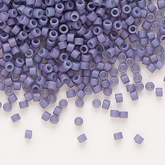 DB0799 - 11/0 - Miyuki Delica - Opaque Matte Light Blue Lined Plum - 50gms - Cylinder Seed Beads