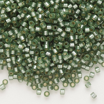 DB0689 - 11/0 - Miyuki Delica - Transparent Silver Lined Frosted Moss - 50gms - Cylinder Seed Beads
