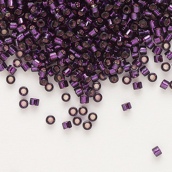 DB0611 - 11/0 - Miyuki Delica - Transparent Silver Lined Wine - 50gms - Cylinder Seed Beads