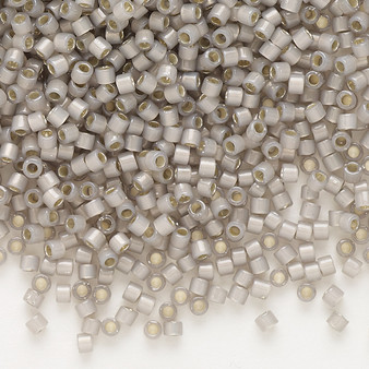 DB1456 - 11/0 - Miyuki Delica - Transparent Silver Lined Opal Glazed Taupe - 7.5gms - Cylinder Seed Beads