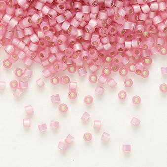 DB0625 - 11/0 - Miyuki Delica - Transparent Silver Lined opal Pink - 50gms - Cylinder Seed Beads