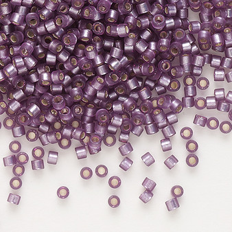 DB0695 - 11/0 - Miyuki Delica - Transparent Silver Lined Frosted Violet - 50gms - Cylinder Seed Beads