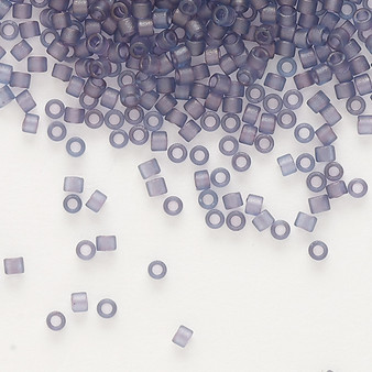 DB0386 - 11/0 - Miyuki Delica - Transparent Matte Aqua Glazed Luster Violet - 50gms - Cylinder Seed Beads