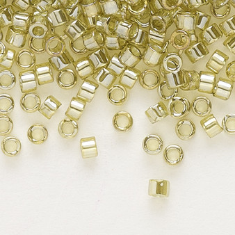 DB0124 - 11/0 - Miyuki Delica -  transparent yellow gold luster yellow-green - 50gms - Cylinder Seed Beads