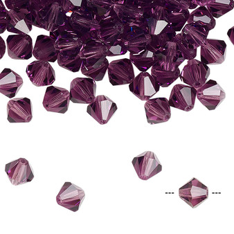 6mm - Preciosa Czech - Crystal Amethyst - 144pk - Faceted Bicone Crystal