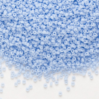 15-494 - 15/0 - Miyuki - Opaque Blue Agate - 35gms Glass Round Seed Beads