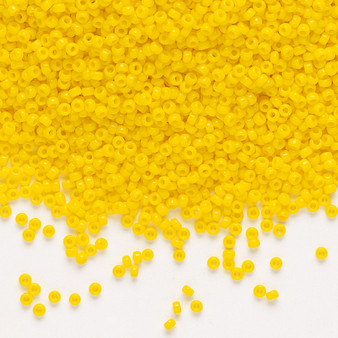 15-404D - 15/0 - Miyuki - Opaque Canary - 35gms Glass Round Seed Beads