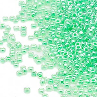 15-520 - 15/0 - Miyuki - Translucent Ceylon Pale Green - 35gms Glass Round Seed Beads