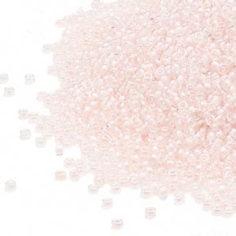 15-215 - 15/0 - Miyuki - Transparent Colour-Lined Luster White - 35gms Glass Round Seed Beads