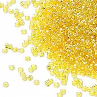 15-252 - 15/0 - Miyuki - Transparent Rainbow Yellow - 35gms Vial Glass Round Seed Beads