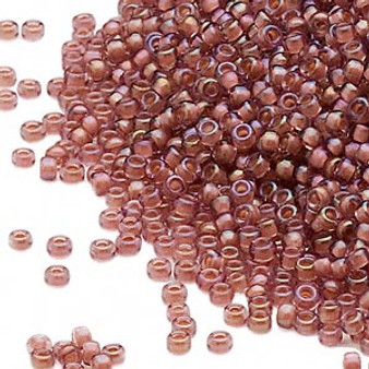 15-337 - 15/0 - Miyuki - Transparent Colour-Lined Fancy Beige - 35gms Glass Round Seed Beads